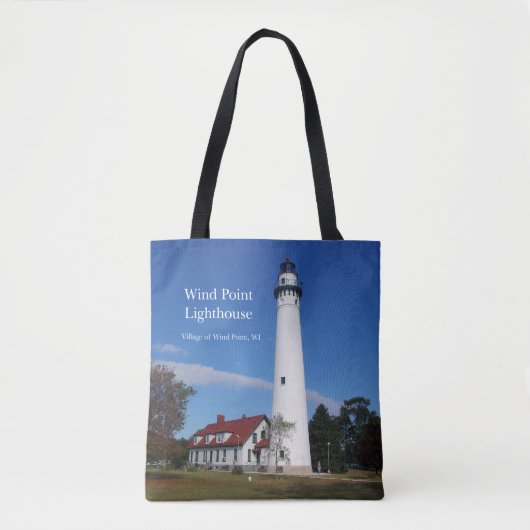 Windpunt Vuurtoren in de hele canvas tas (Voorkant)