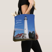 Windpunt Vuurtoren in de hele canvas tas (Dichtbij)