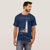 Windpunt Vuurtoren shirt witte belettering (Voorkant volledig)