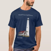 Windpunt Vuurtoren shirt witte belettering (Voorkant)