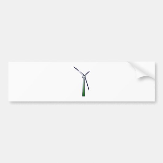 Windrad wind generator wheel bumpersticker (Voorkant)
