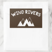 Windrivieren Rechthoekige Sticker (Tas)