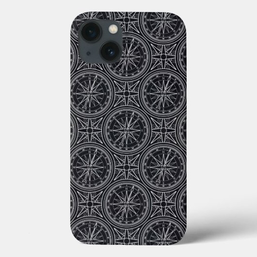 Windroos Kompaspatroon Case-Mate iPhone Case (Achterkant)