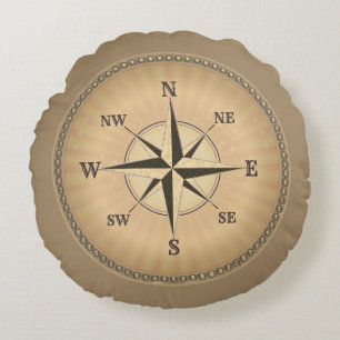 Windroos Rond Kussen