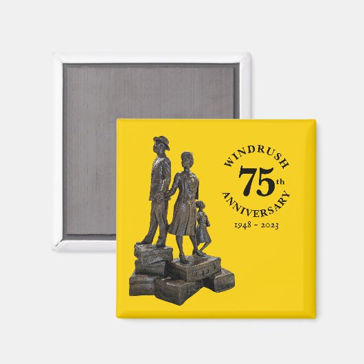 Windrush 75th Jubileum Monument Magneet (Voorkant / Achterkant)