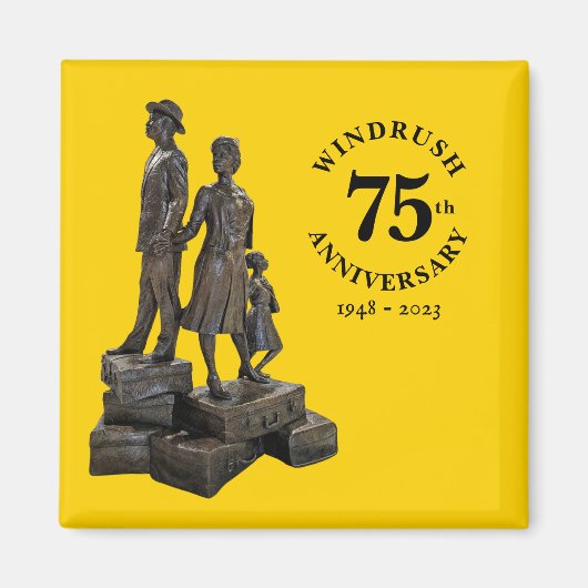 Windrush 75th Jubileum Monument Magneet (Voorkant)