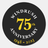 Windrush 75th Jubileum Ronde Sticker (Voorkant)