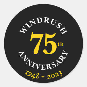 Windrush 75th Jubileum Ronde Sticker