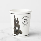 Windrush 75th Jubileum Statue Papieren Bekers (Achterkant)