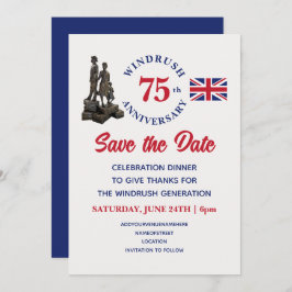 WINDRUSH 75th Jubileum Union Jack Save The Date