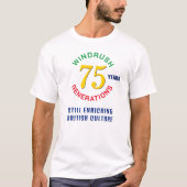 WINDRUSH GENERATION 75 jaar T-shirt (Voorkant)