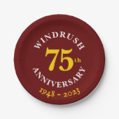 Windrush Generation 75th Jubileum Papieren Bordje (Voorkant)