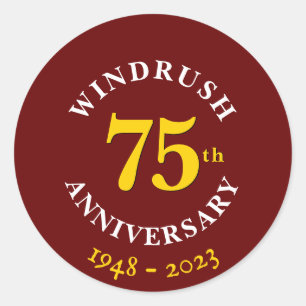Windrush Generation 75th Jubileum Ronde Sticker