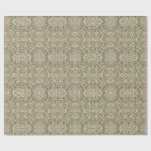 Windrush Olijf Bloemige Vintage Inpakpapier