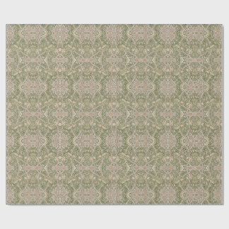 Windrush Olijf Bloemige Vintage Inpakpapier