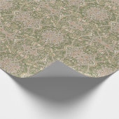 Windrush Olijf Bloemige Vintage Inpakpapier (Hoek)