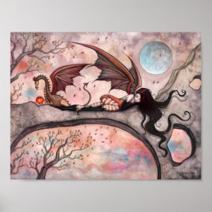 Winds of Autumn Gothische Draak Fee Vampire Poster