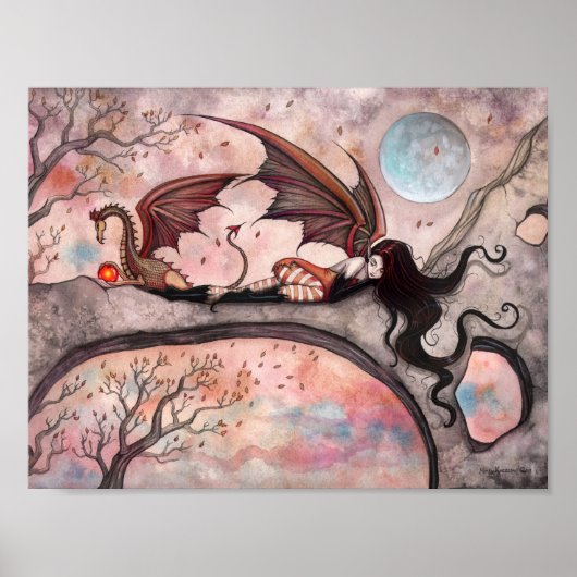 Winds of Autumn Gothische Draak Fee Vampire Poster (Voorkant)