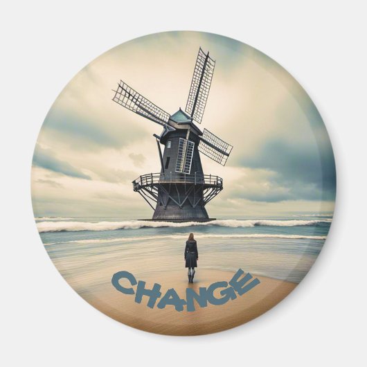 Winds of Change Blow dus Bouw een windmolen Magneet (Voorkant)