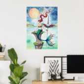 Winds of Ireland Fantasy Zeemeermin Kunst Poster (Thuiskantoor)