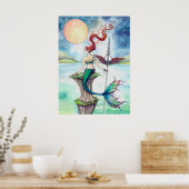 Winds of Ireland Fantasy Zeemeermin Kunst Poster (Keuken)
