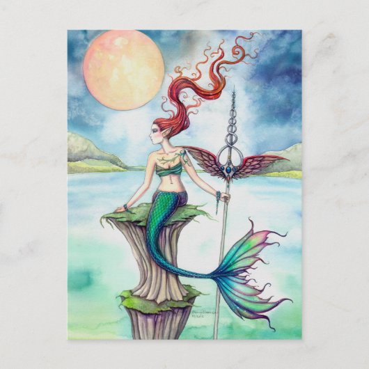 Winds of Ireland Mermaid Art Briefkaart (Voorkant)