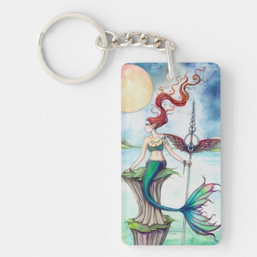 Winds of Ireland Mermaid Fantasy Art Sleutelhanger (Voorkant)