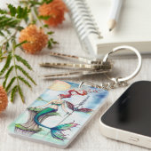 Winds of Ireland Mermaid Fantasy Art Sleutelhanger (Voorkant Rechts)