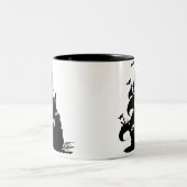 Windschip buigt voor een verse bries tweekleurige koffiemok (Center)