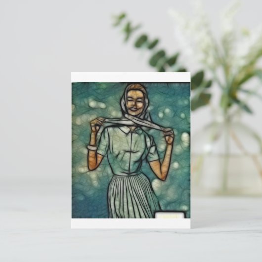 windslap briefkaart (Staand voorkant)