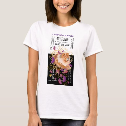 WINDSONG KEUZE BEACH REGELS witte shirten T-shirt (Voorkant)