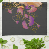 WINDSONG - Knoeiende bladeren keukenhanddoek (Gevouwen)