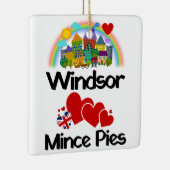 Windsor, Berkshire UK Loves Mince Pies Keramisch Ornament (Rechts)