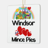 Windsor, Berkshire UK Loves Mince Pies Keramisch Ornament (Links)