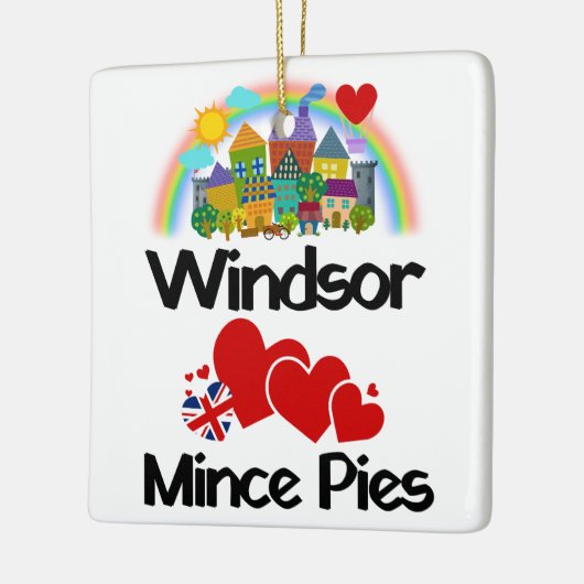 Windsor, Berkshire UK Loves Mince Pies Keramisch Ornament (Links)