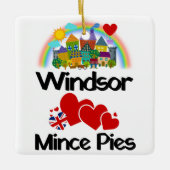 Windsor, Berkshire UK Loves Mince Pies Keramisch Ornament (Voorkant)