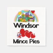 Windsor, Berkshire UK Loves Mince Pies Servet (Voorkant)