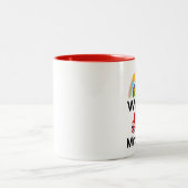 Windsor, Berkshire UK Loves Mince Pies Tweekleurige Koffiemok (Center)