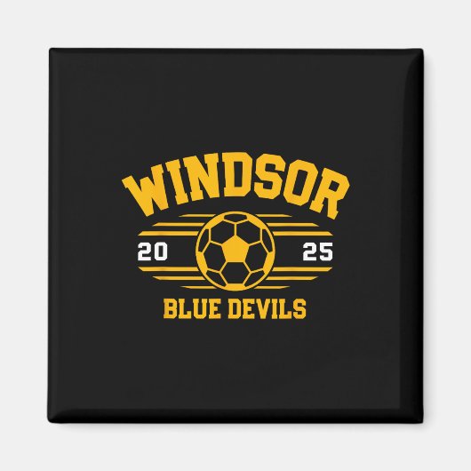 Windsor Blue Devils Voetbal Byll 2025 Magneet (Voorkant)