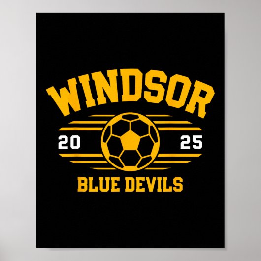 Windsor Blue Devils Voetbal Ll 2025  Poster (Voorkant)