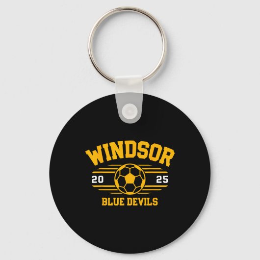 Windsor Blue Devils Voetbalnota 2025 Sleutelhanger (Voorkant)