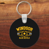 Windsor Blue Devils Voetbalnota 2025 Sleutelhanger (Voorkant)