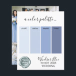 Windsor Blue Wedding Color Palette Card 2023<br><div class="desc">Windsor Blue Wedding Color Palette Card 2023</div>