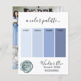 Windsor Blue Wedding Color Palette Card 2023
