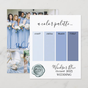 Windsor Blue Wedding Color Palette Card 2023