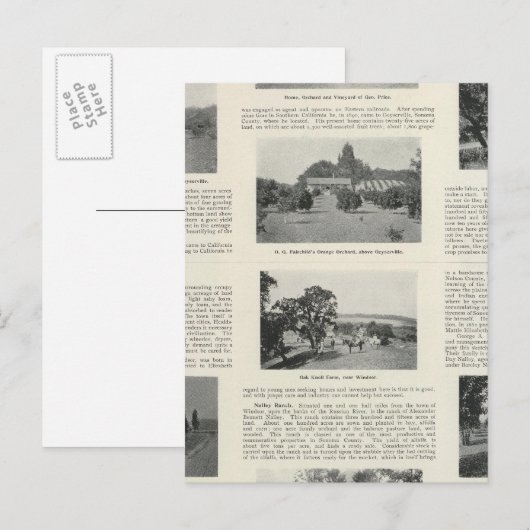 Windsor, Californië Briefkaart (Voorkant / Achterkant)