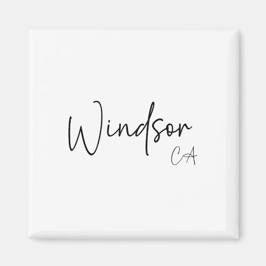 Windsor Californië Ca Retro Magneet (Voorkant)