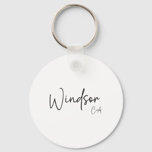 Windsor Californië Ca Retro Sleutelhanger