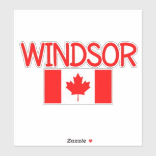 Windsor Canada Canadese Vlag Donkere Kleur, windso Sticker