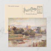 Windsor Castle and River Thames 1910 Briefkaart (Voorkant / Achterkant)